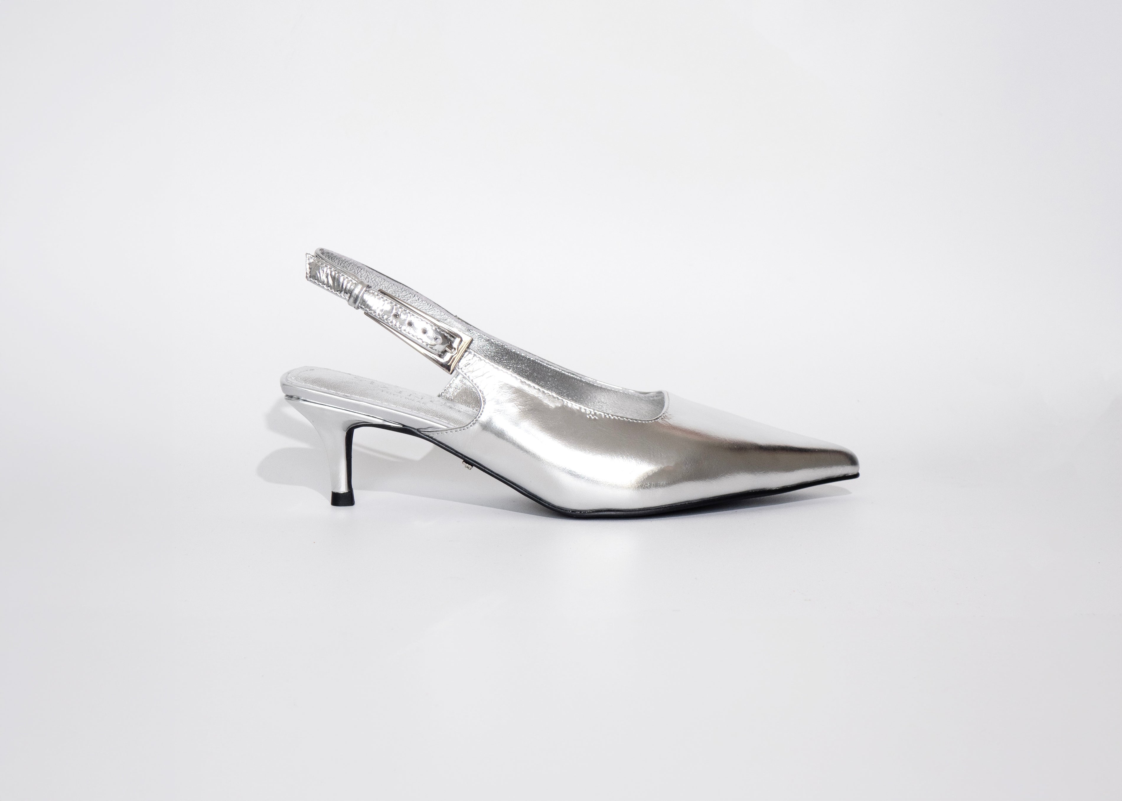 Ari Kitten Heel | Silver